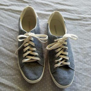Old Navy Women Vulc Sneakers Sz 7 Gray Tennis Lace Up Shoes
